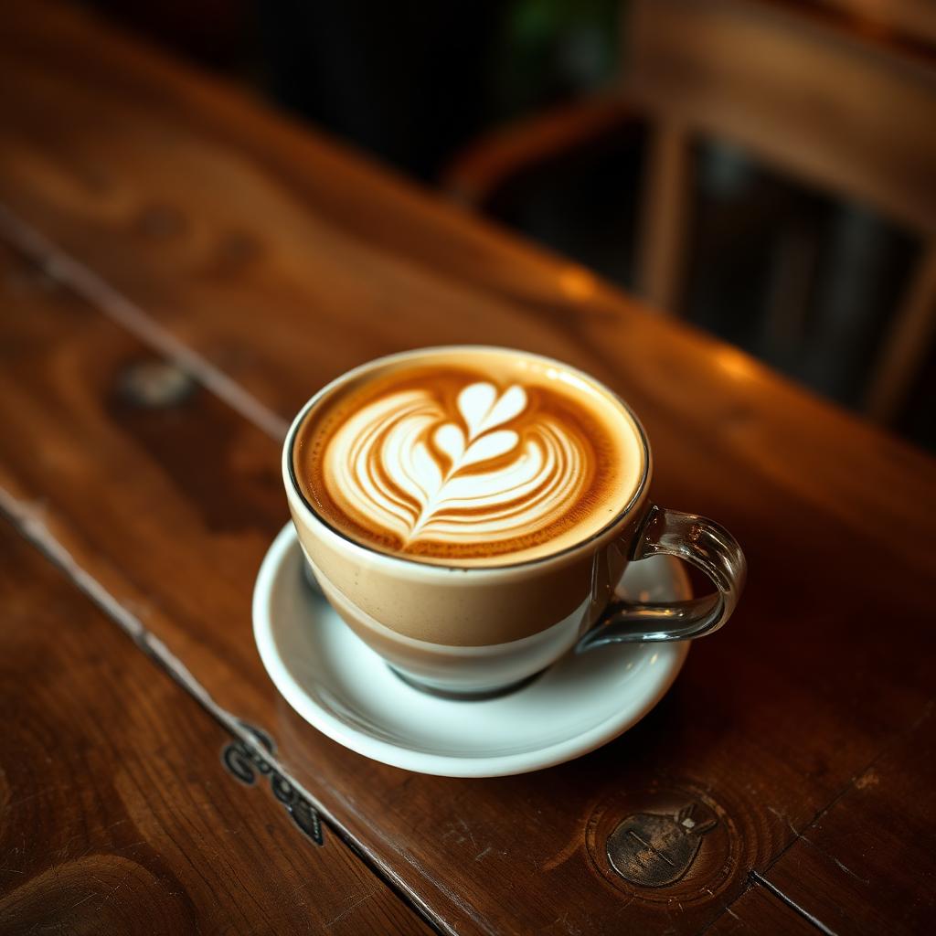 Café artesanal com latte art
